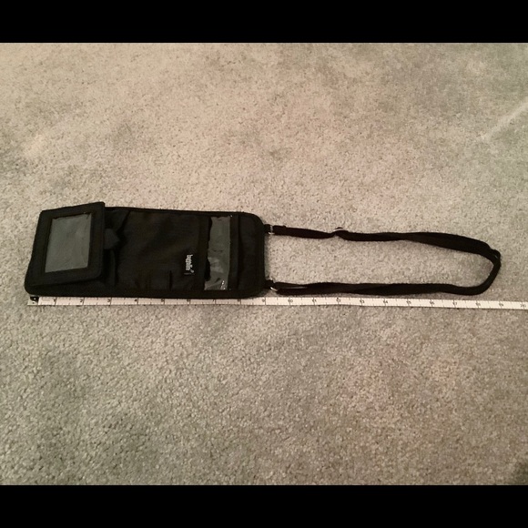 Black Baggalini Neck Wallet with Zippers - Picture 5 of 5